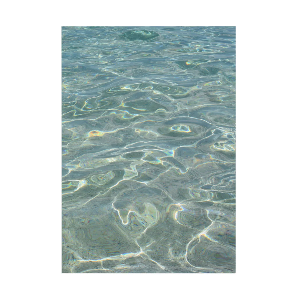 はれうさぎの沖縄座間味の海【波A-1】水面（みなも）｜ZAMAMIの文字なし Stickable Poster