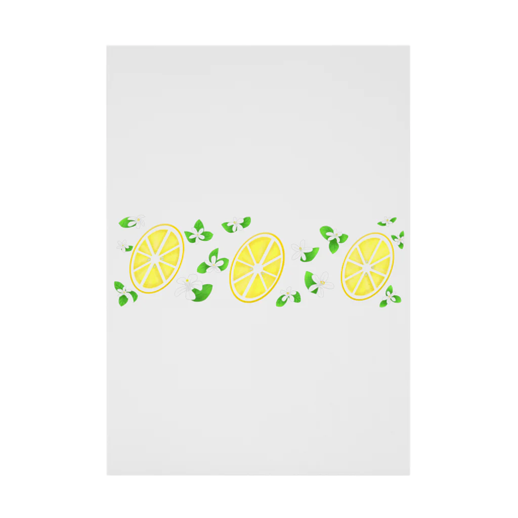 Lily bird（リリーバード）のスライスレモンとレモンの花 吸着ポスター