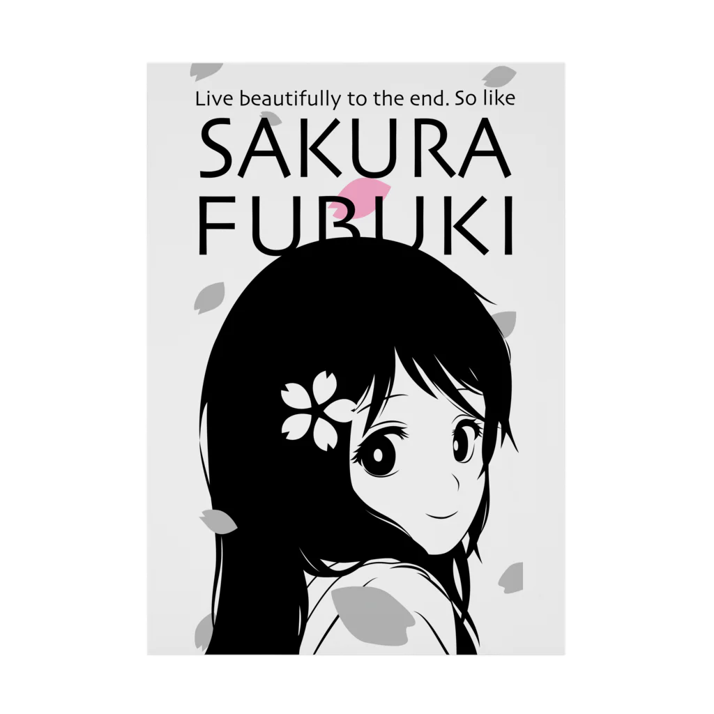 松や SUZURI店のSAKURA FUBUKI 吸着ポスター