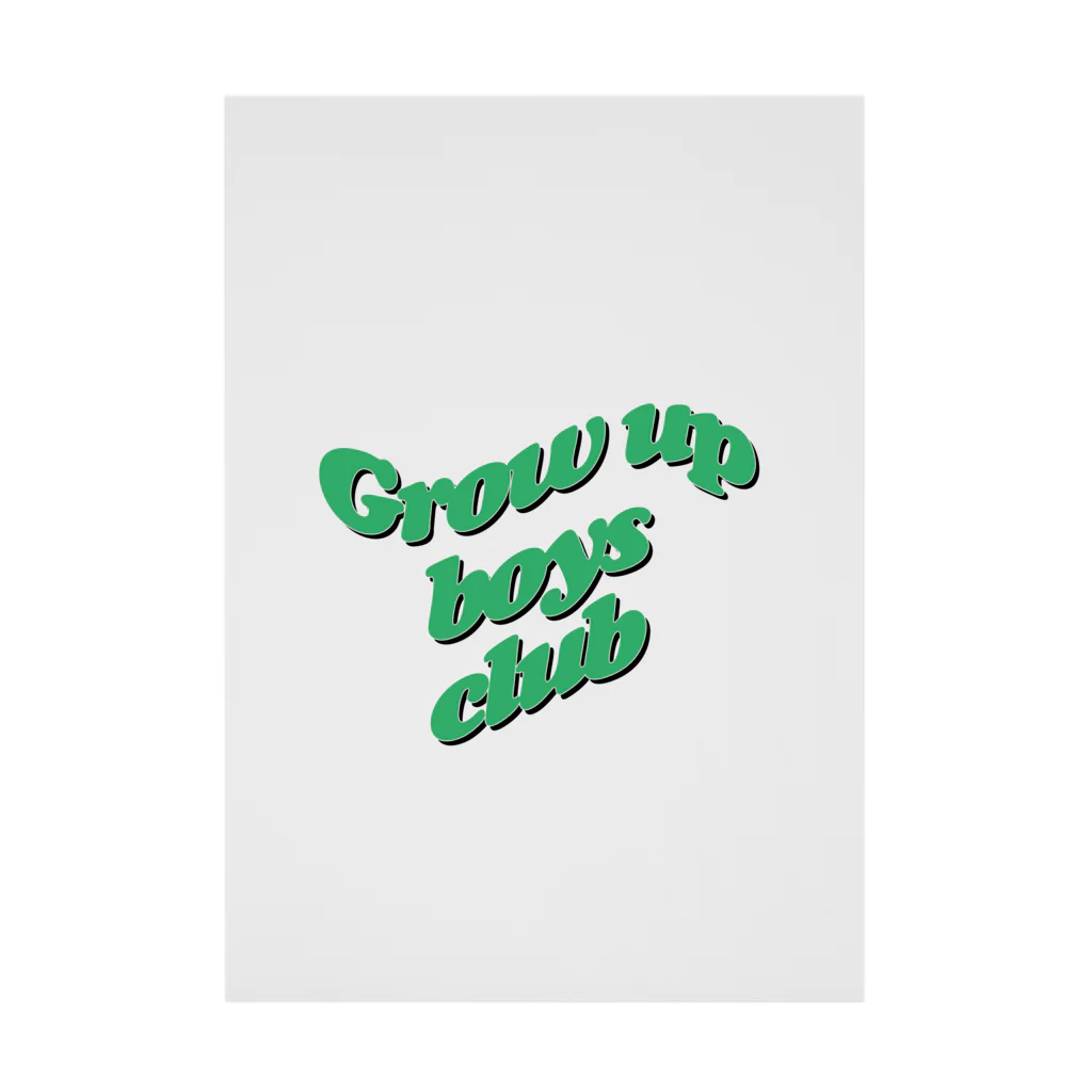 Grow up boys clubのsimple logo Stickable Poster