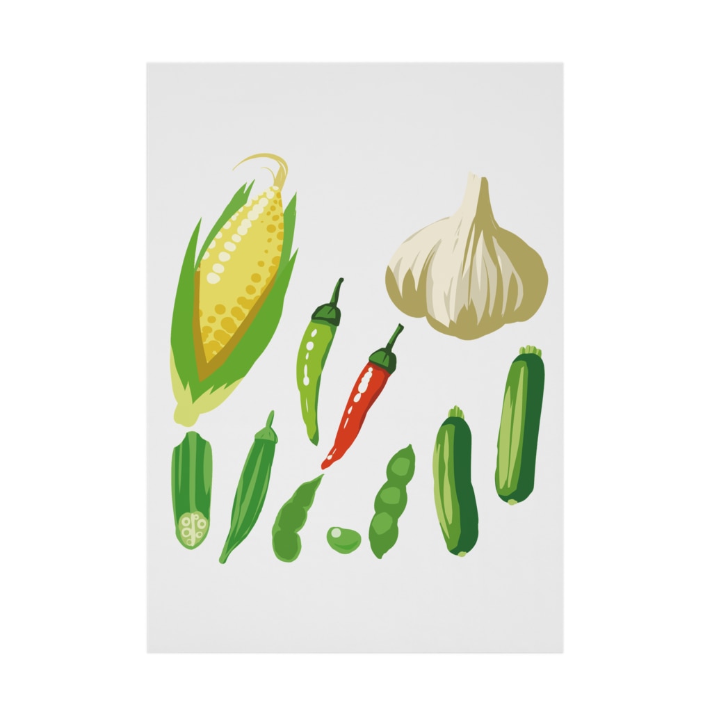 夏野菜イラストグッズ 果物 お野菜シリーズ Illust Designs Labの吸着ポスター通販 Suzuri スズリ 夏野菜イラストグッズ 果物 お野菜シリーズ Illust Designs Labの吸着ポスター通販 Suzuri スズリ
