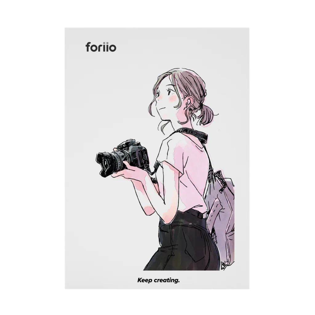 foriio - クリエイターのポートフォリオプラットフォームの2020 Keep creating... フォトグラファー 吸着ポスター