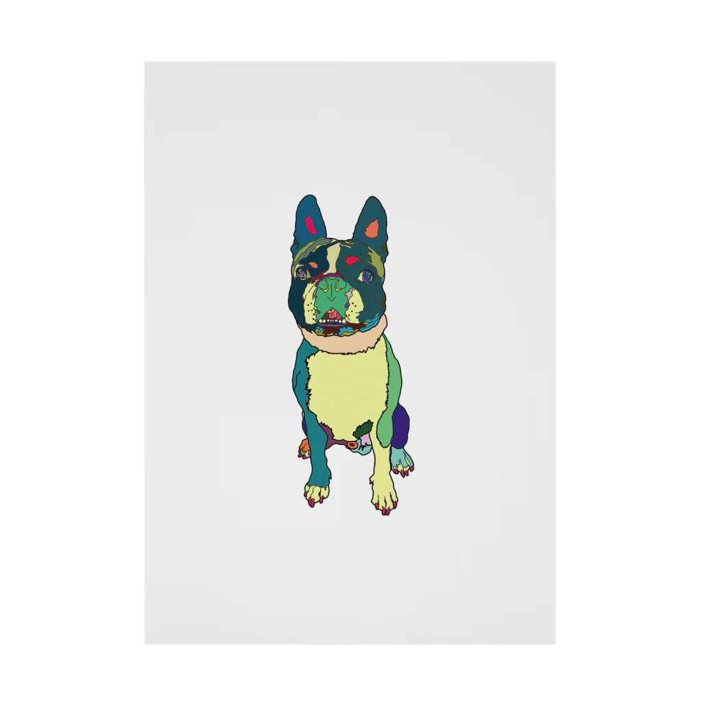 Park a Holic Bostonterrierのボストンテリアのセブン君 Park a Holic Bostonterrier Stickable Poster