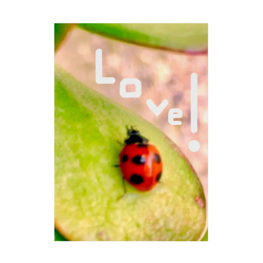 sasanoha-07のHappyてんとう虫（Love） Stickable Poster