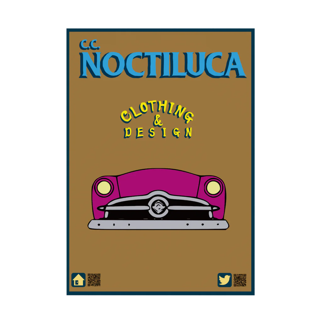 Car Club NOCTILUCAのPoster '49 Shoebox Stickable Poster