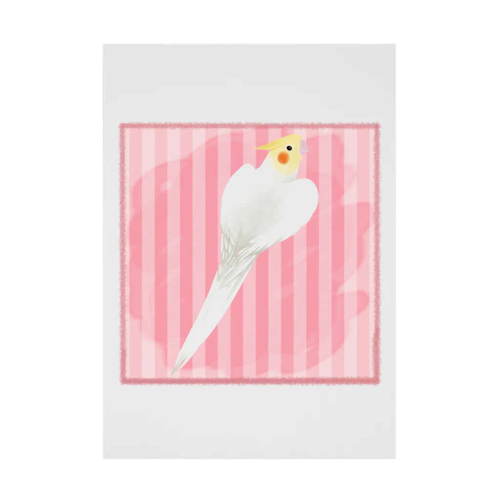 まめるりはことりのオカメインコ　ハートルチノーオカメインコ【まめるりはことり】 Stickable Poster