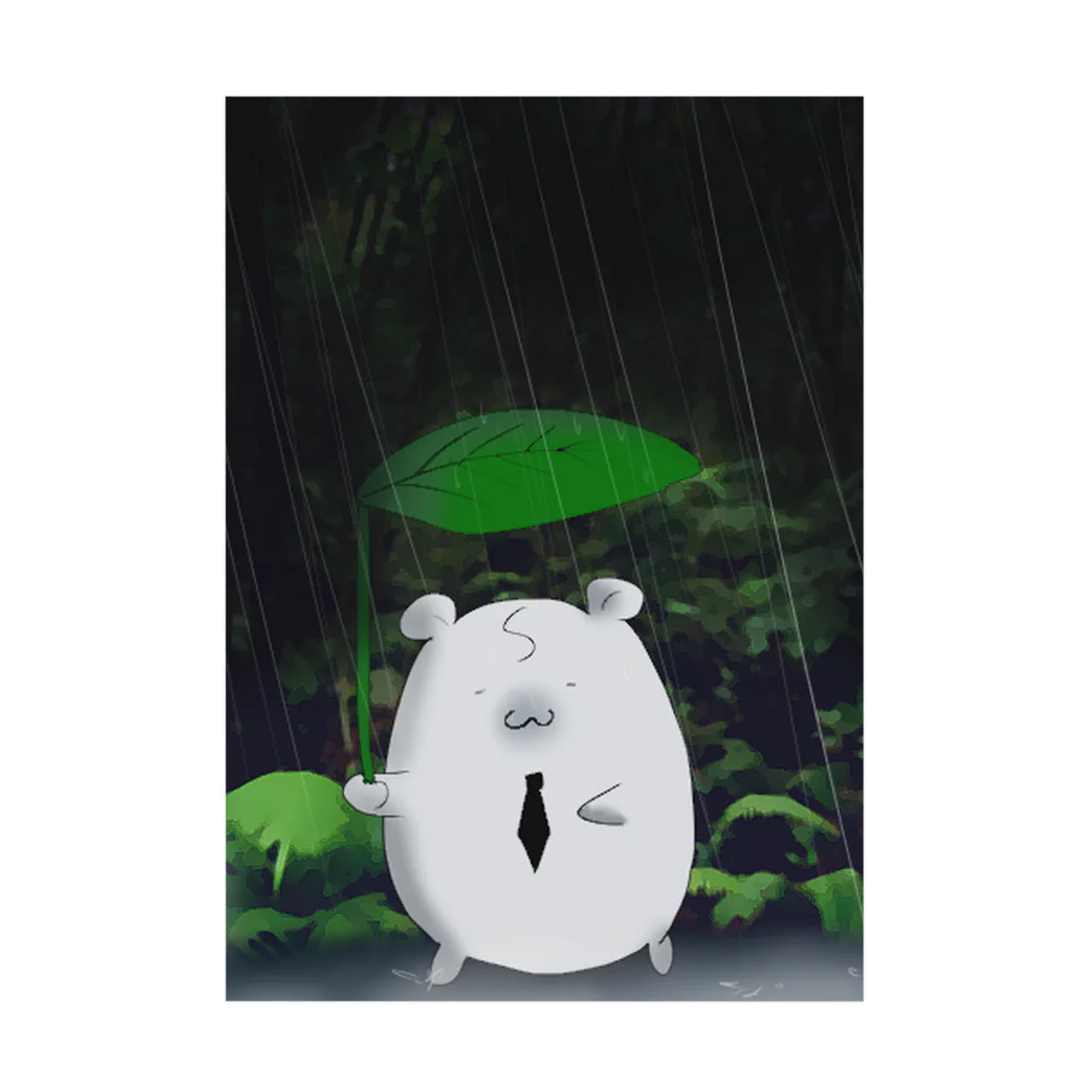 BabyShu shopの雨もしたたるハム Stickable Poster