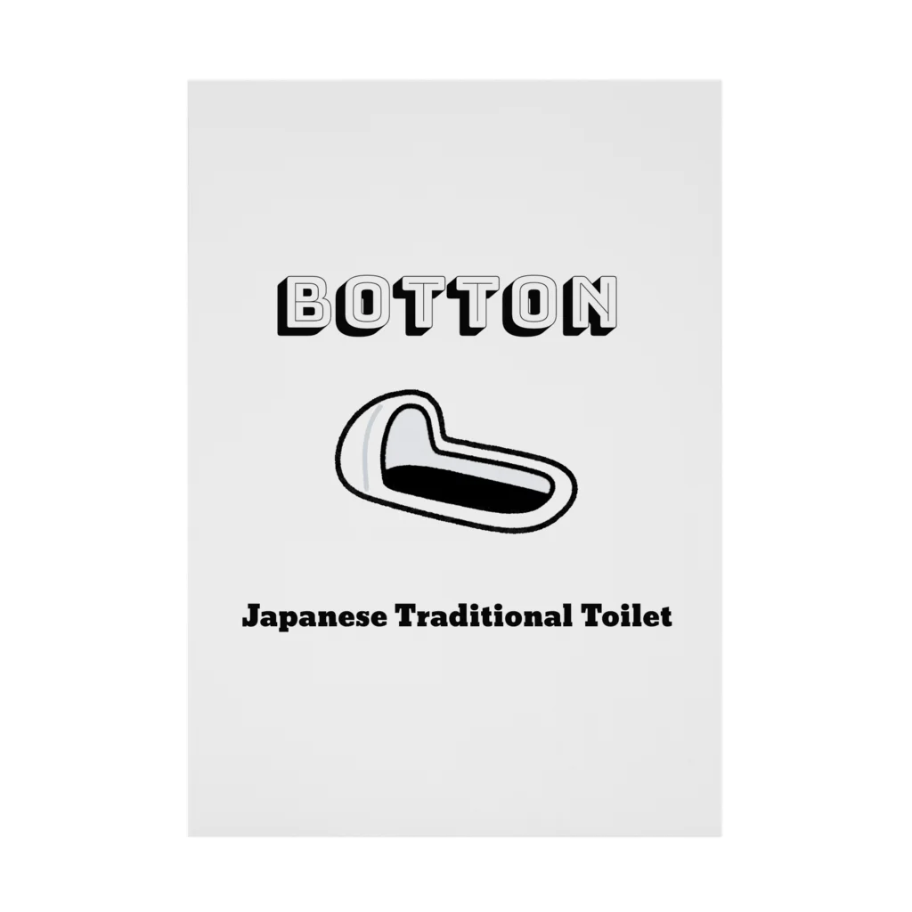 よろづ屋 安宅彦一長船の伝統的トイレ様式 Botton Stickable Poster