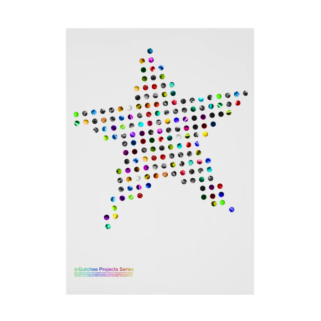 Gutchee ProjectsのCircular dot star_tsc02 Stickable Poster