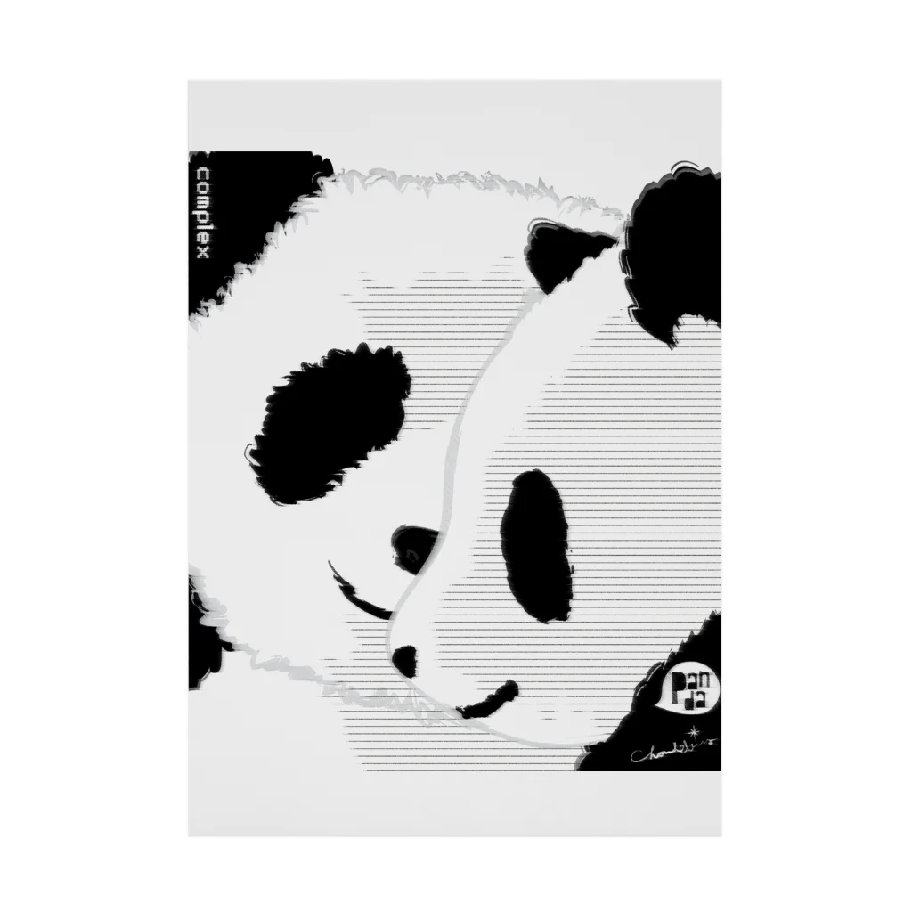 LittleLoroのPANDA COMPLEX パンダ頭複合体 0469 Stickable Poster