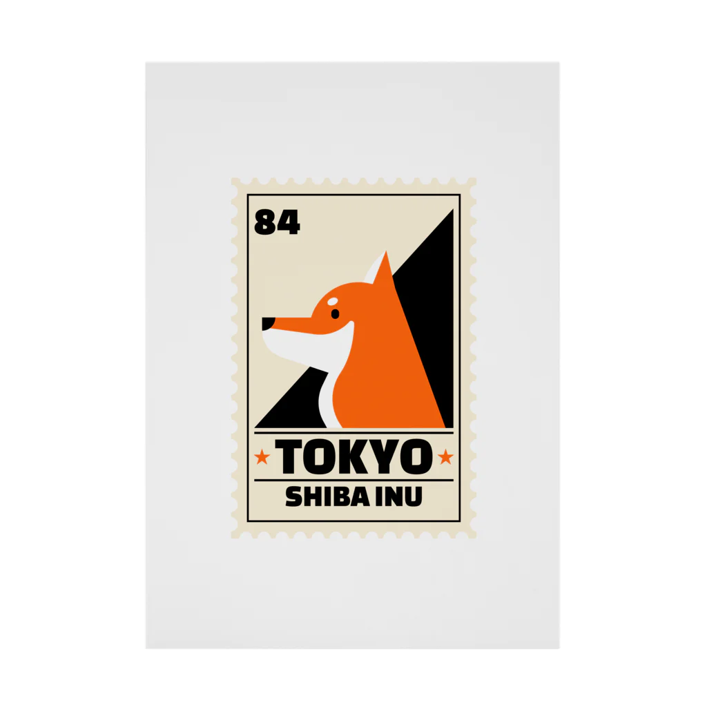 東京奮起させるの柴犬 東京 Stickable Poster