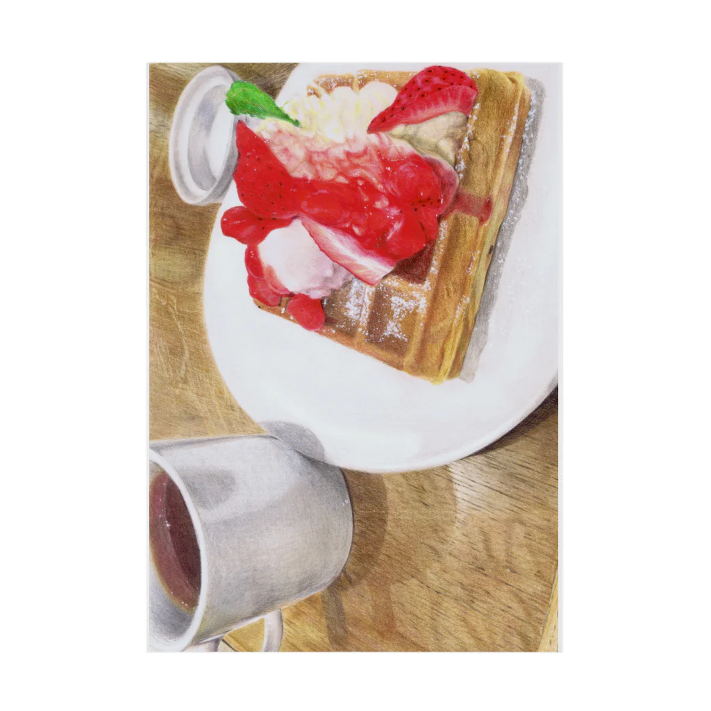 Mutsumi T shopのStrawberry waffle  吸着ポスター