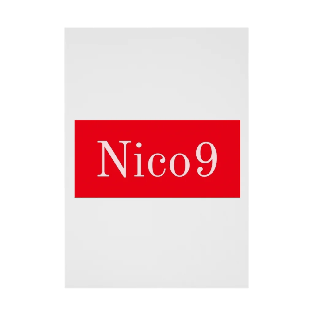 Nico9のNico9レッドロゴ Stickable Poster