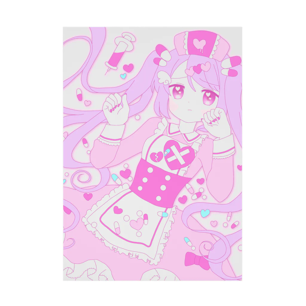 かわいいもののおみせ　いそぎんちゃくのゆめかわナースちゃん Stickable Poster