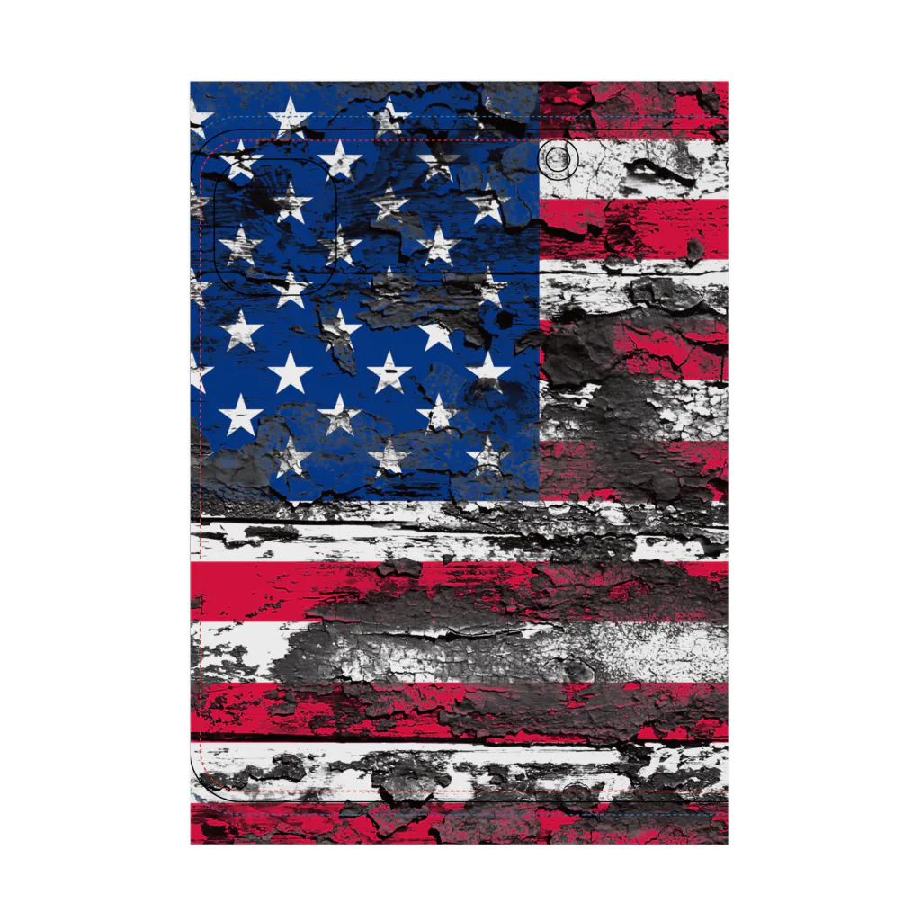 AQ-BECKのGRUNGE-flag_USA Stickable Poster