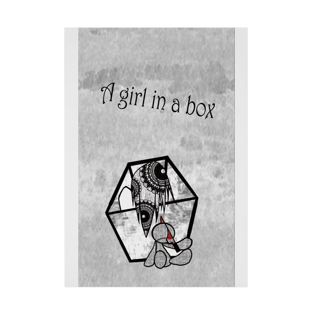 saya_otya0725のA girl in a box Stickable Poster