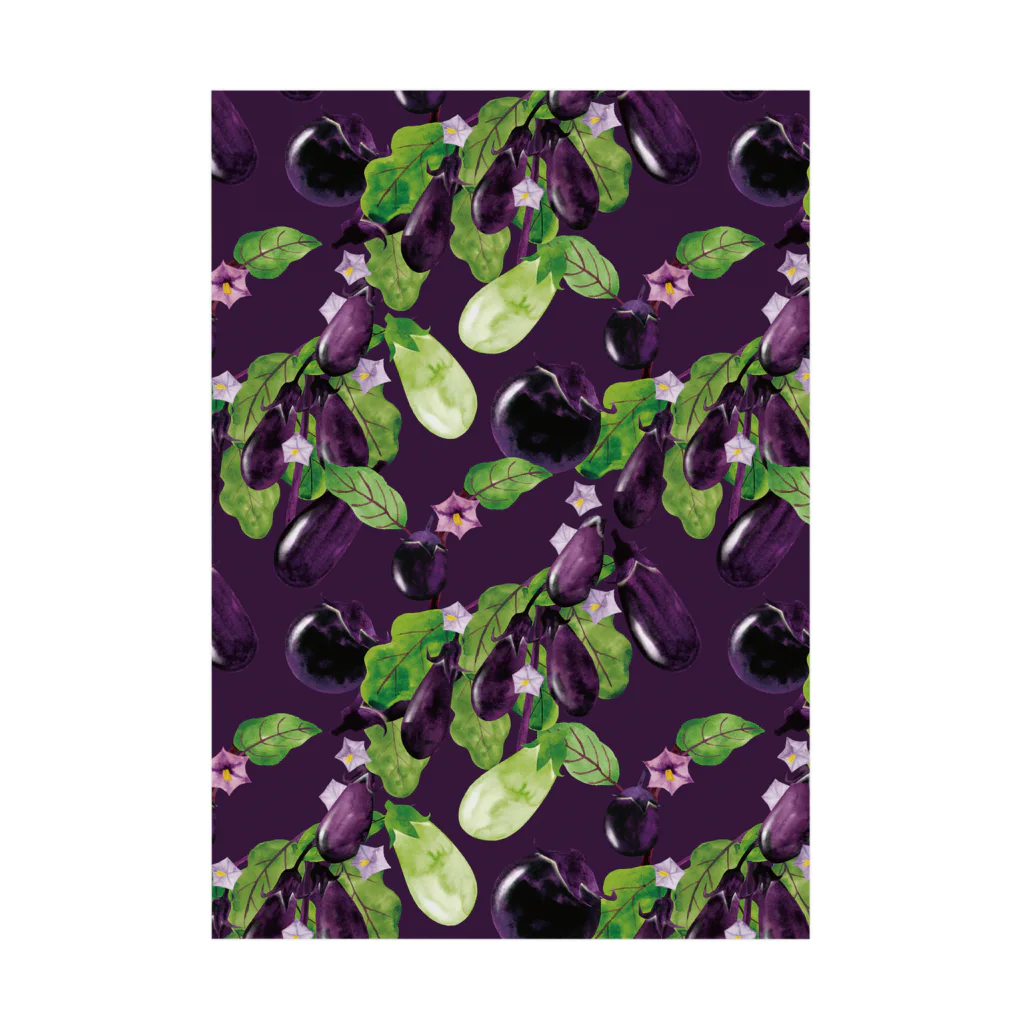 Miho MATSUNO online storeのEggplant Stickable Poster