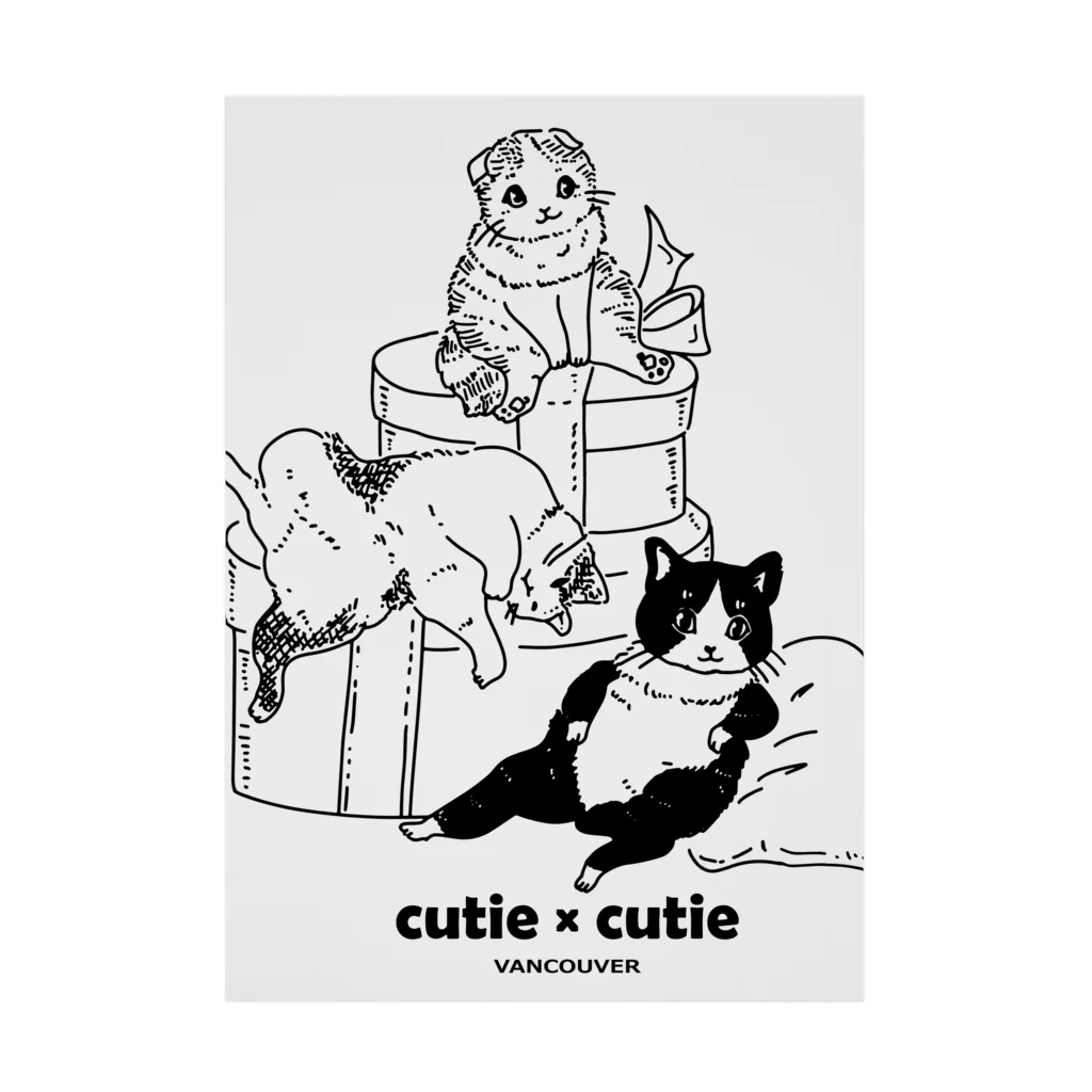 Cutie x Cutie Vancouverのバンクーバーの猫たち 吸着ポスター