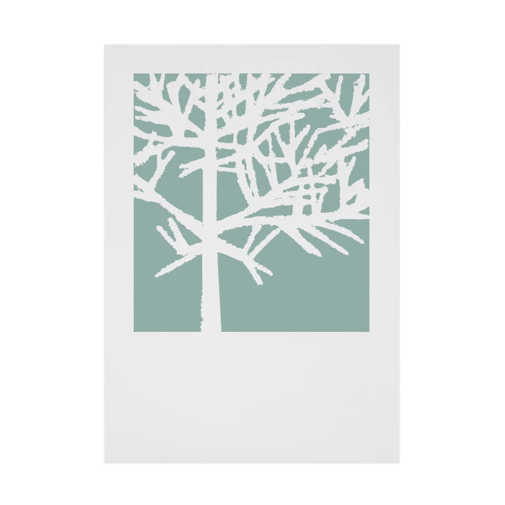 bolesのiced tree Gray Stickable Poster