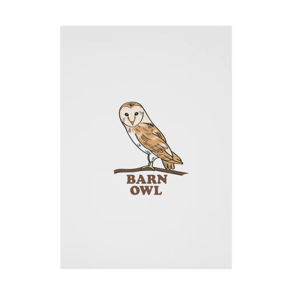 DRIPPEDのBARN OWL -メンフクロウ- 吸着ポスター