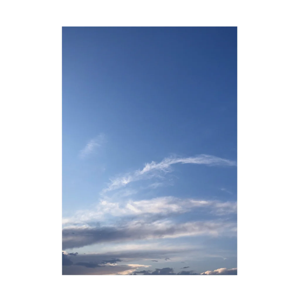 SORAIROの梅雨入り前　夕暮れ　夕方　青空あり Stickable Poster