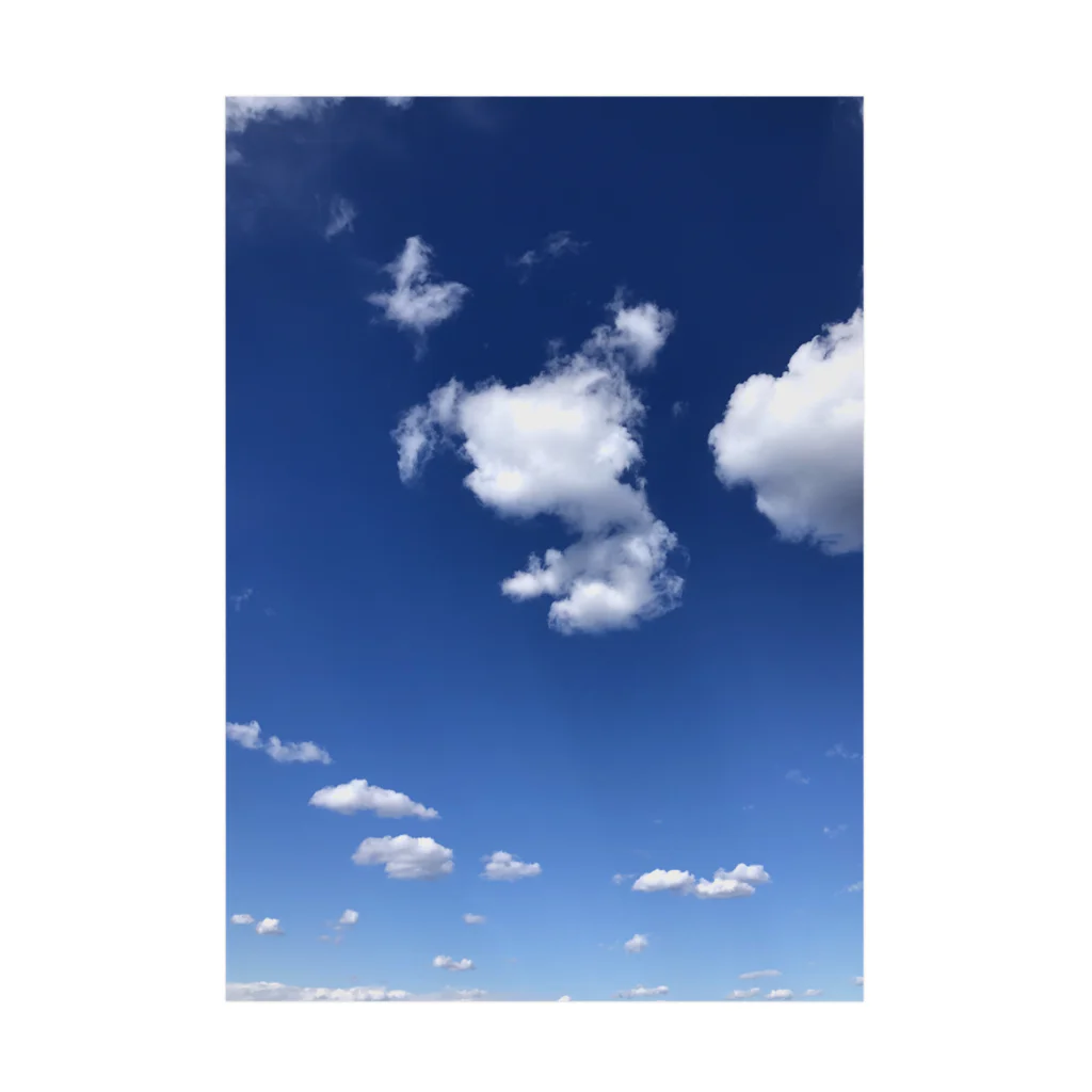 SORAIROの青空　白い雲　ふんわり 吸着ポスター