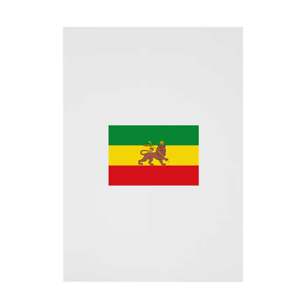 DRIPPEDのRASTAFARI LION FLAG-エチオピア帝国の国旗- Tシャツ Stickable Poster