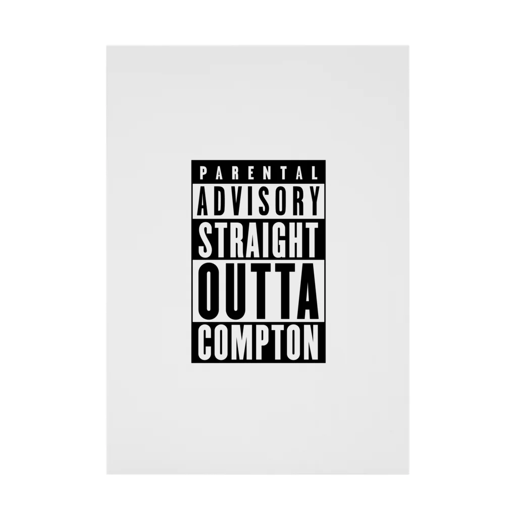 DRIPPEDのPARENTAL ADVISORY STRAIGHT OUTTA COMPTON-ペアレンタル・アドバイザリー・ストレイト・アウタ・コンプトン- ボックスロゴ Stickable Poster