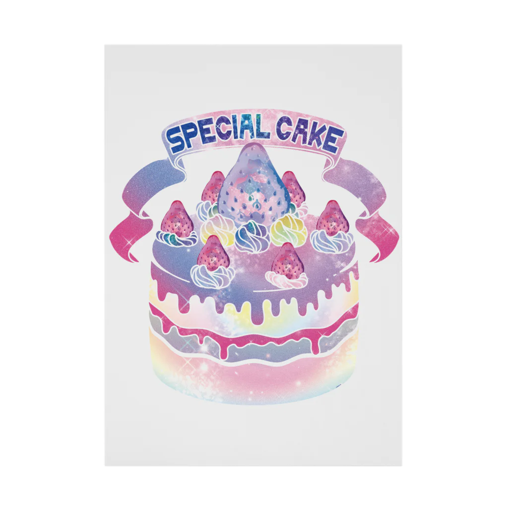 Cɐkeccooの宇宙(そら)いちごのスペシャルケーキ Stickable Poster