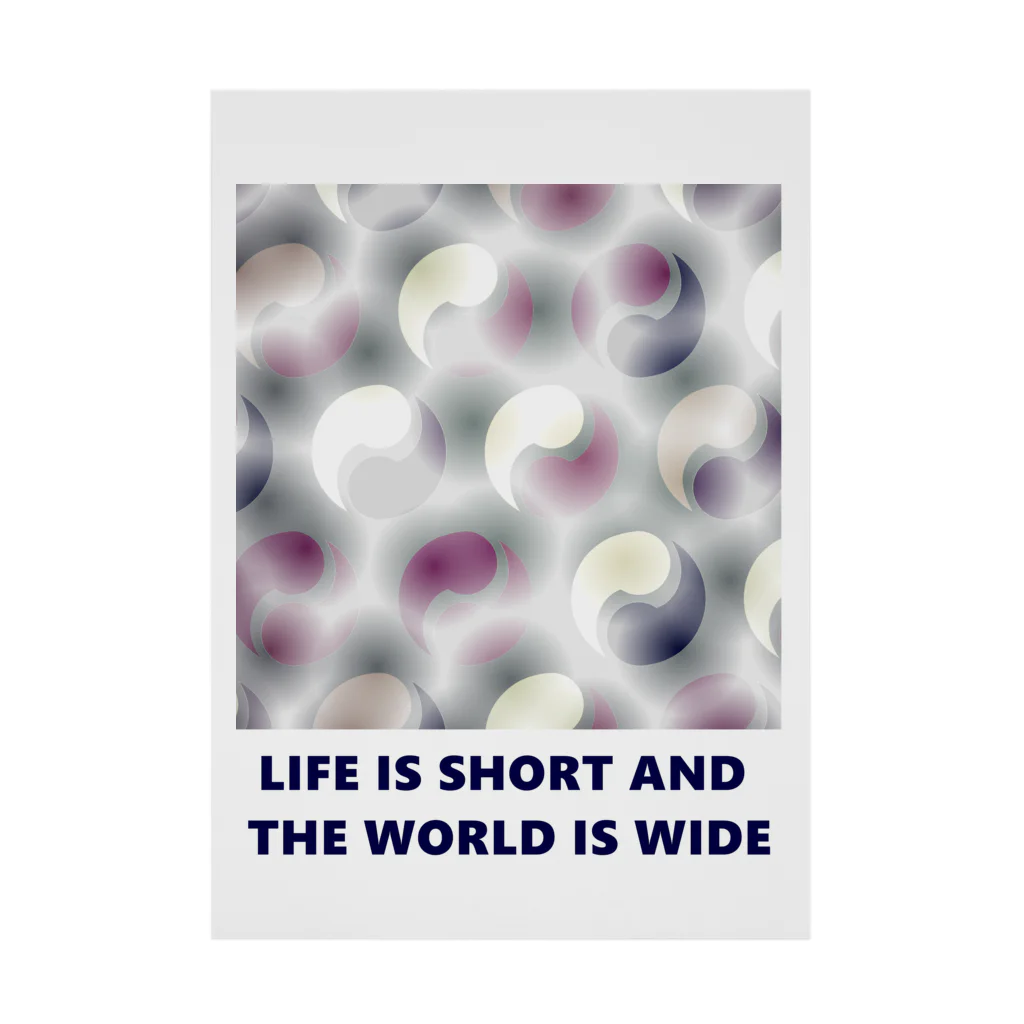 まりわのお店 HOSHIYAの脳内✰万華鏡花火✰和柄✰ほか✰　のLIFE IS SHORT AND THE WORLD IS WIDE Stickable Poster