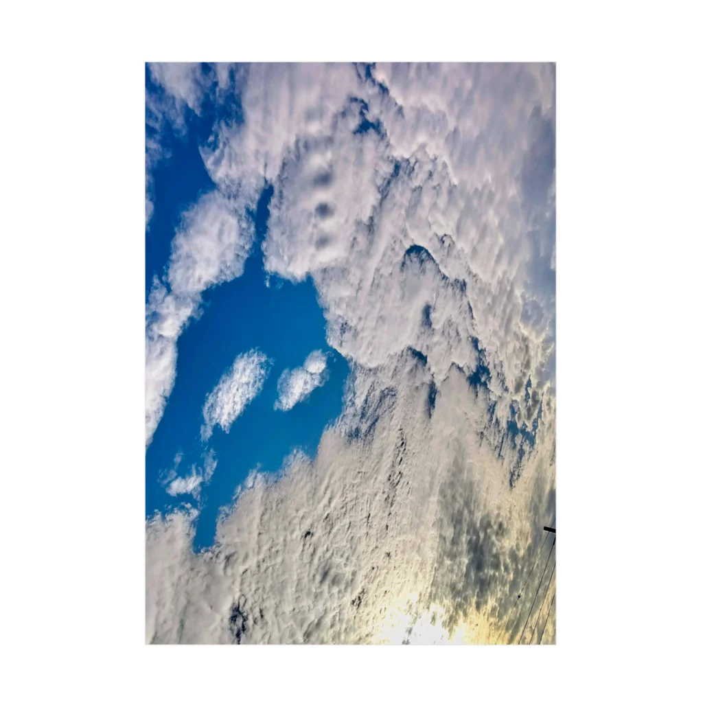 錆猫の館の【A】キスをする雲～LOVE&PEACE 吸着ポスター