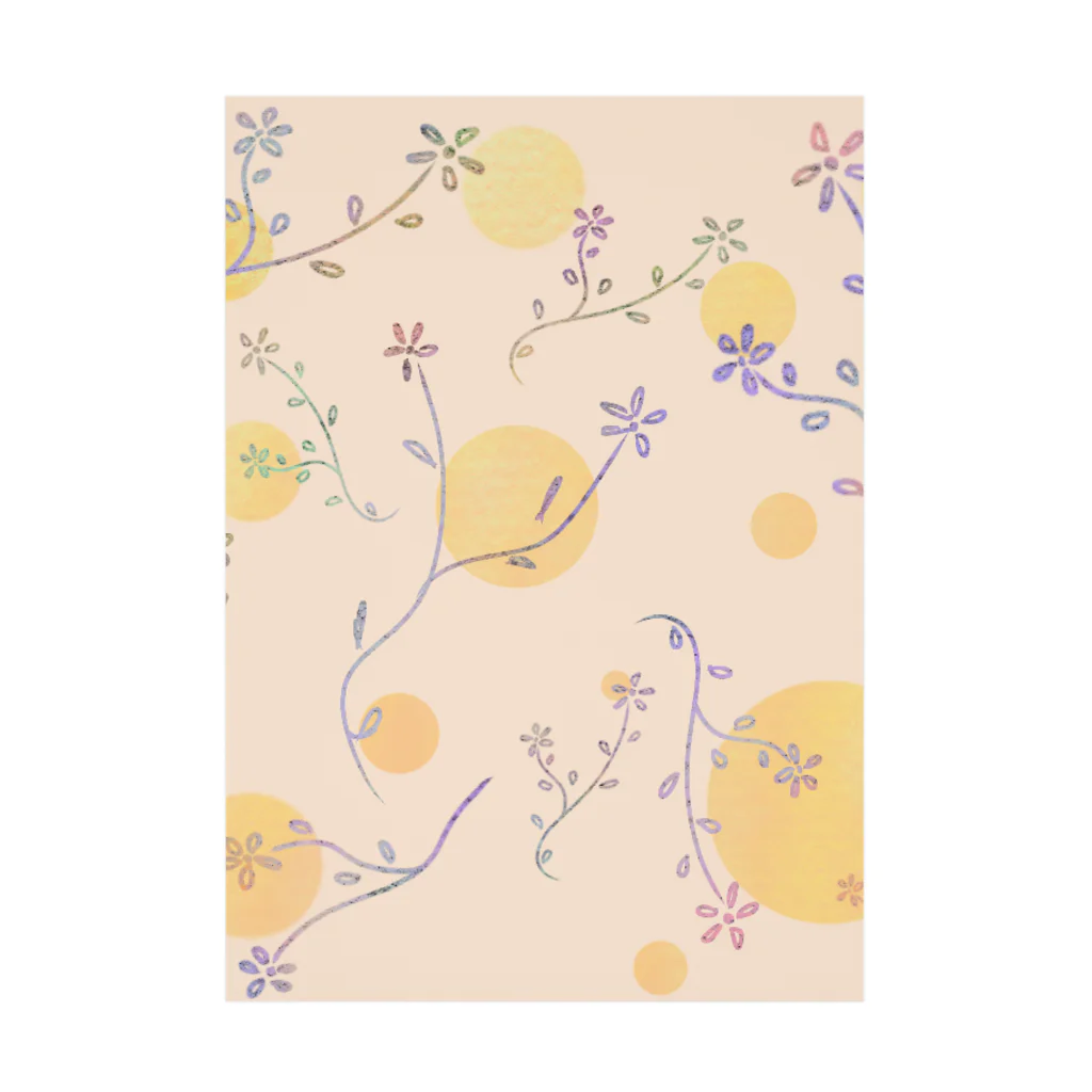 Lily bird（リリーバード）のパステル草花 吸着ポスター