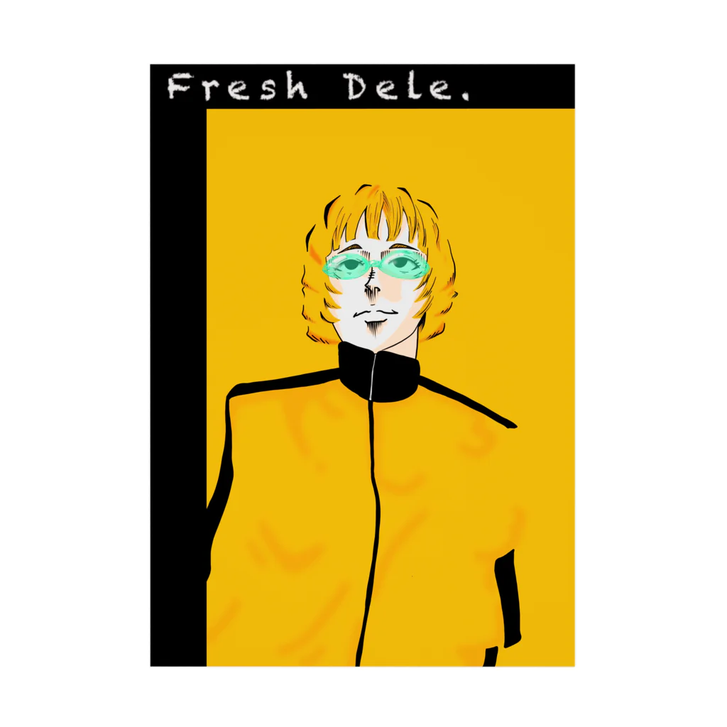 Frash Dele.のイエローマン Stickable Poster