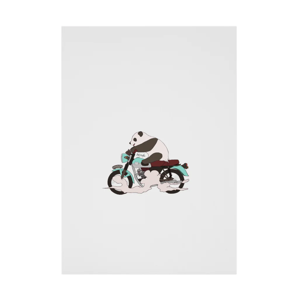 ラックパンクスのバイク乗りのパンダ Stickable Poster