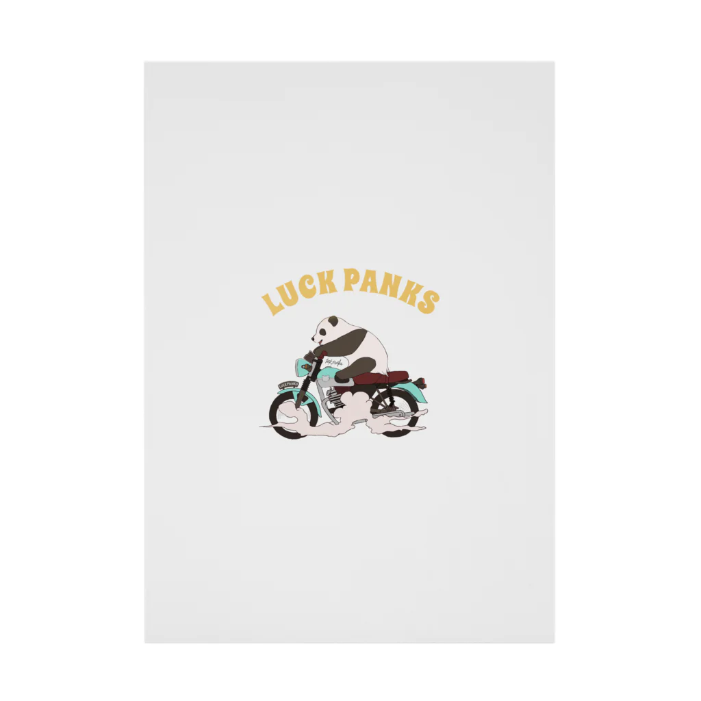 ラックパンクスのバイク乗りのパンダ Stickable Poster