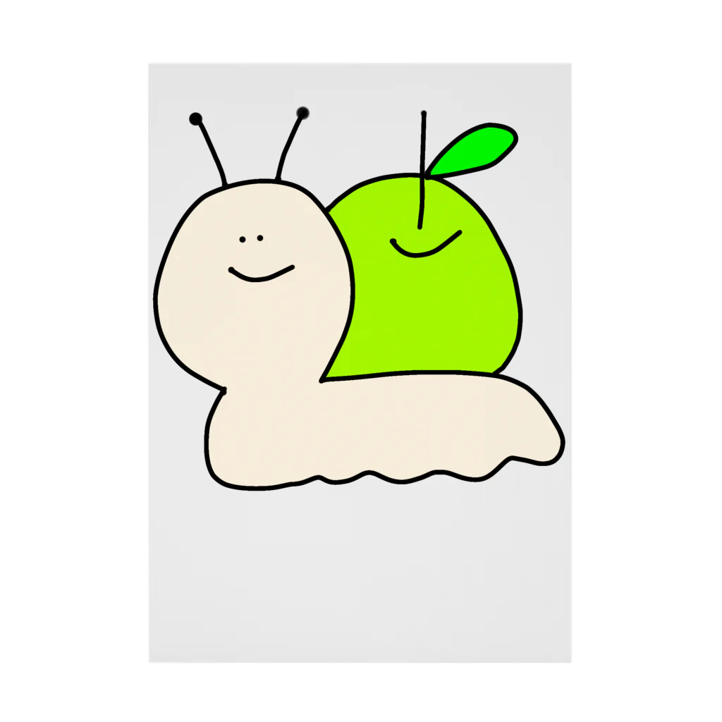 ゆるいもの倶楽部の🐌カタツムりんご🍏 吸着ポスター