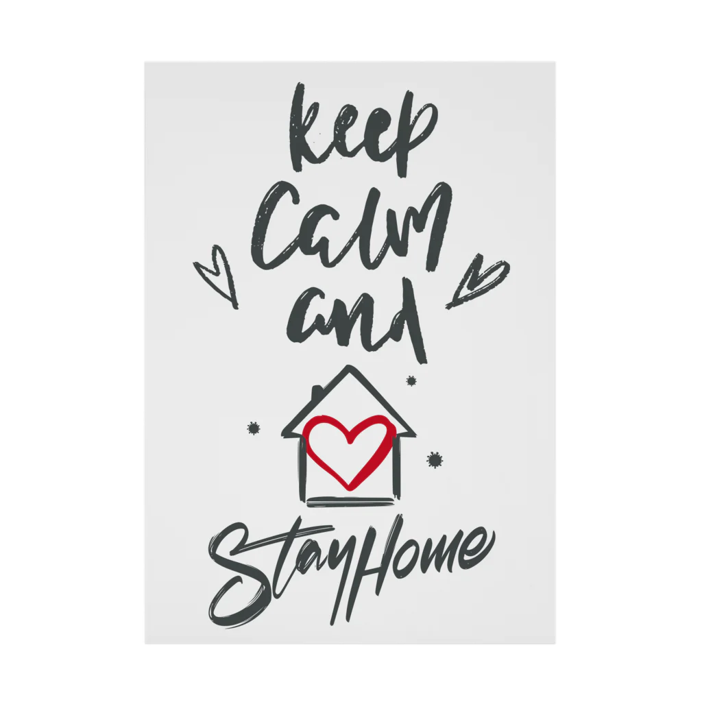 シェアメディカルブランドショップのKeep Calm and Stay Home Stickable Poster