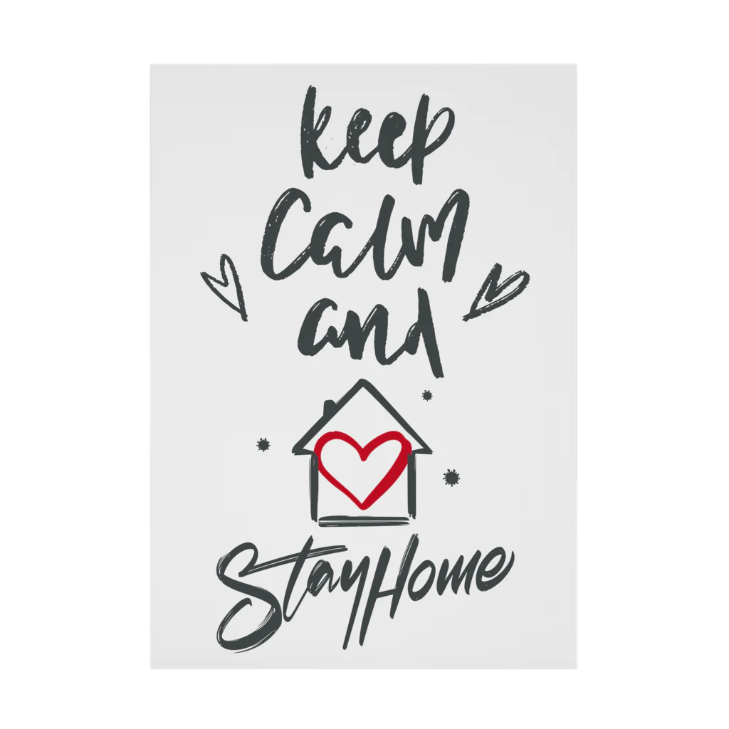 シェアメディカルブランドショップのKeep Calm and Stay Home 吸着ポスター