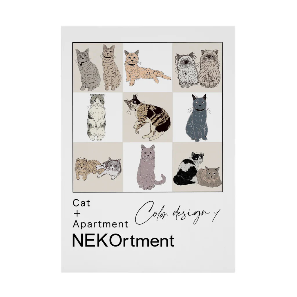 NEKO rtmentの第一回カラデザ/9CATS 吸着ポスター