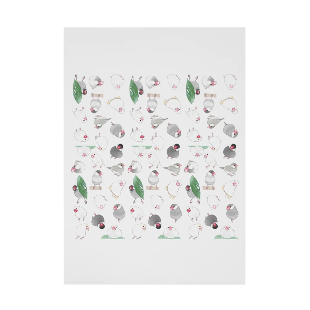 まめるりはことりのたっぷり文鳥ちゃん【まめるりはことり】 Stickable Poster