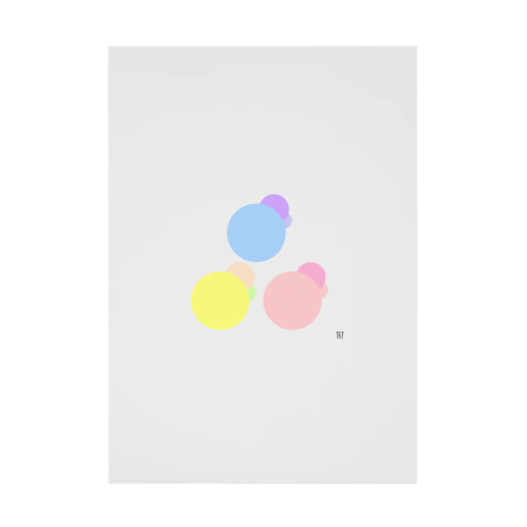 I&IのPastel color dots 3 吸着ポスター