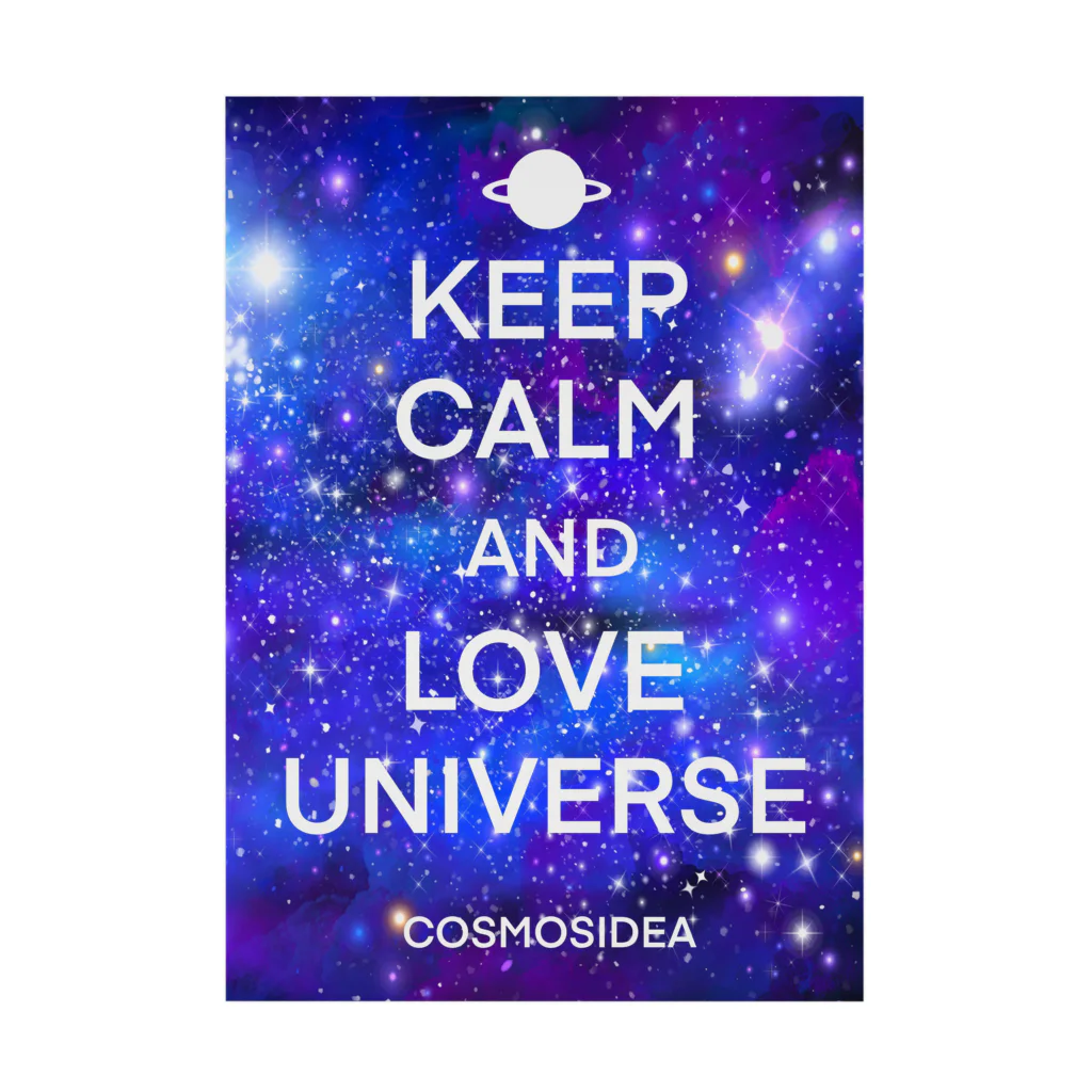 COSMOSIDEAのKEEP CALM AND LOVE UNIVERSE Stickable Poster