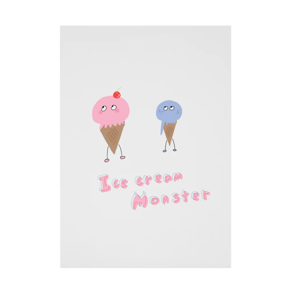 勇者のよろずやのIce cream monster Stickable Poster