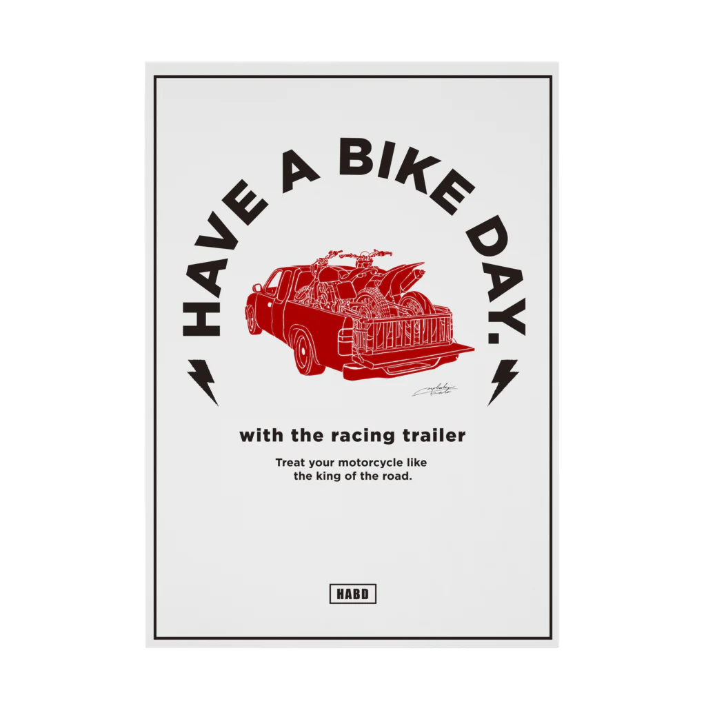 HAVE A BIKE DAY. ＠ SUZURIのHABD Racing trailer #2 吸着ポスター