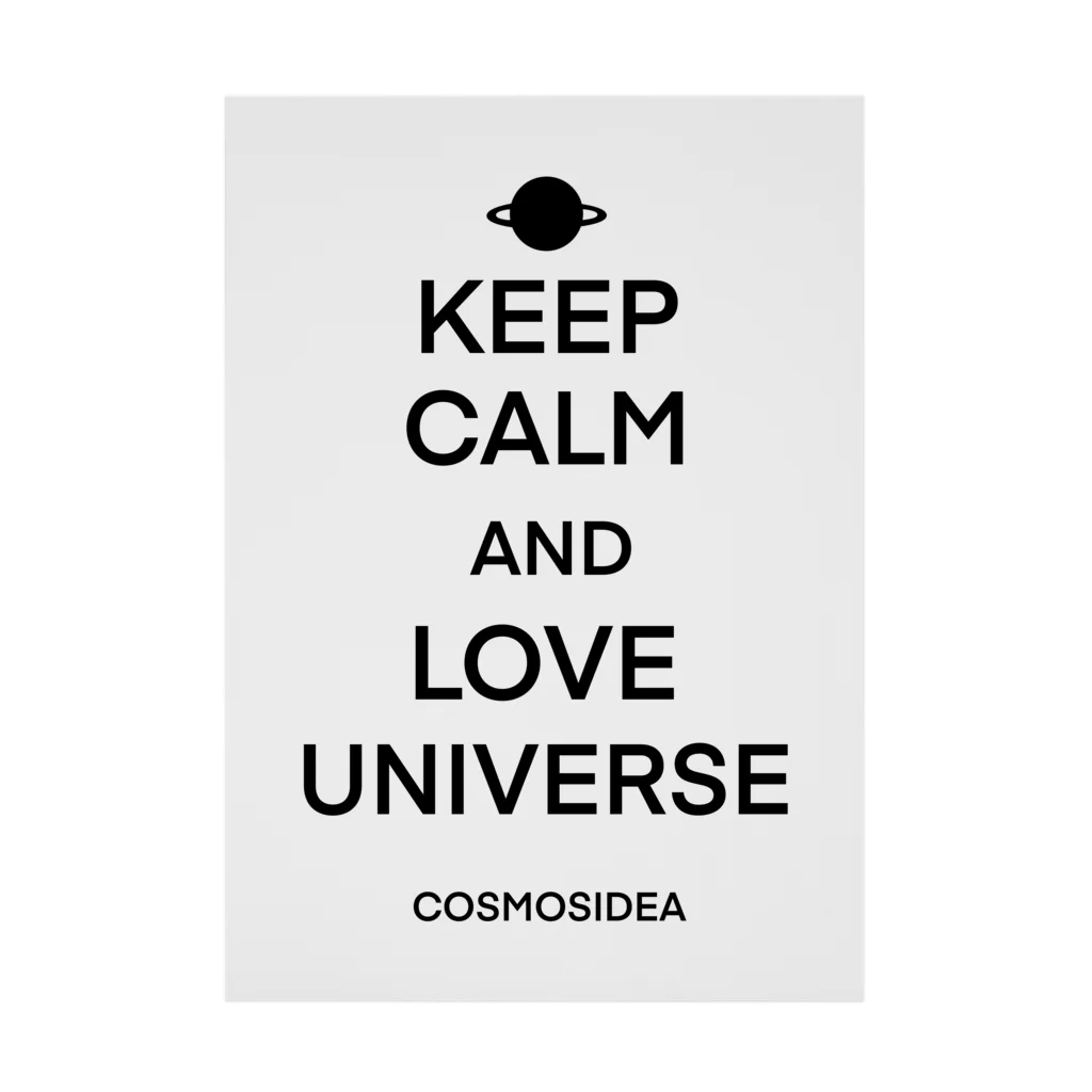 COSMOSIDEAのKEEP CALN AND LOVE UNIVERSE  吸着ポスター