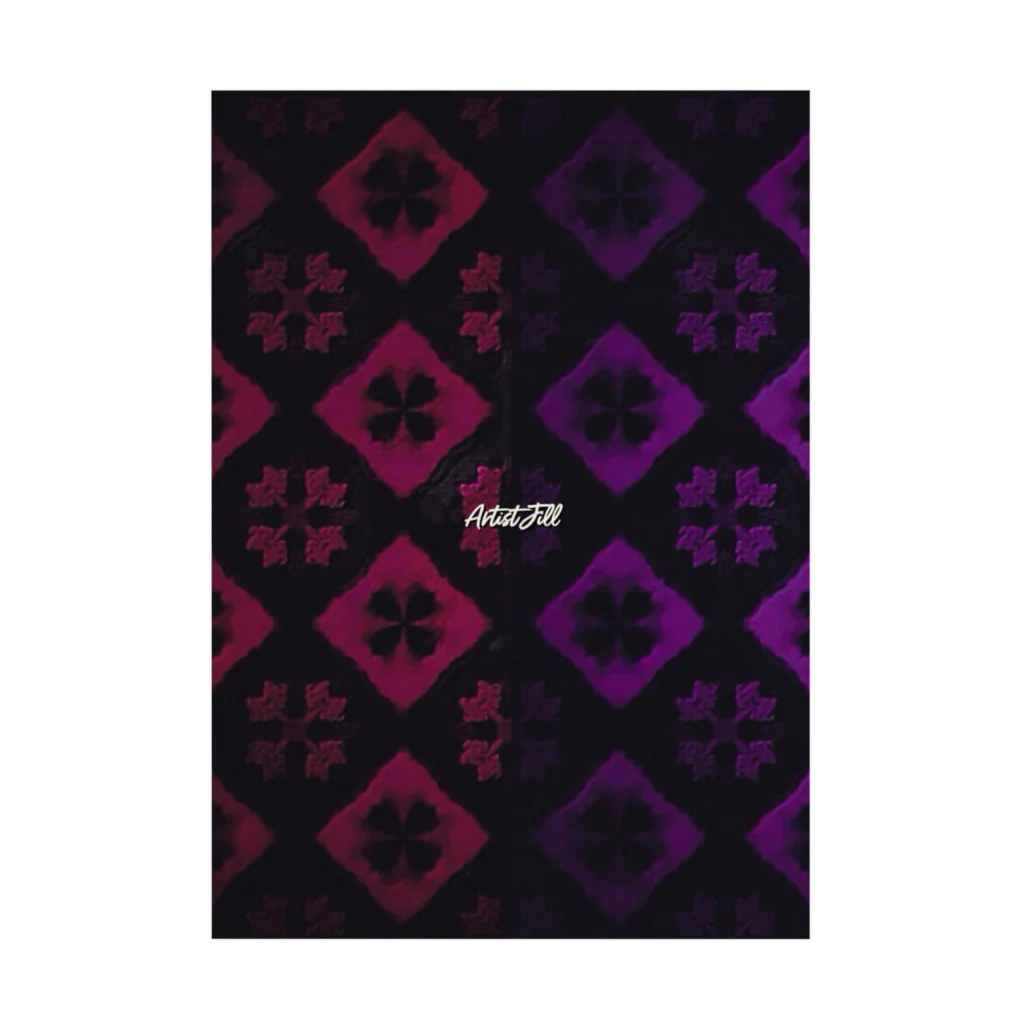 【ホラー専門店】ジルショップの紅×紫(ツートンカラー) Stickable Poster