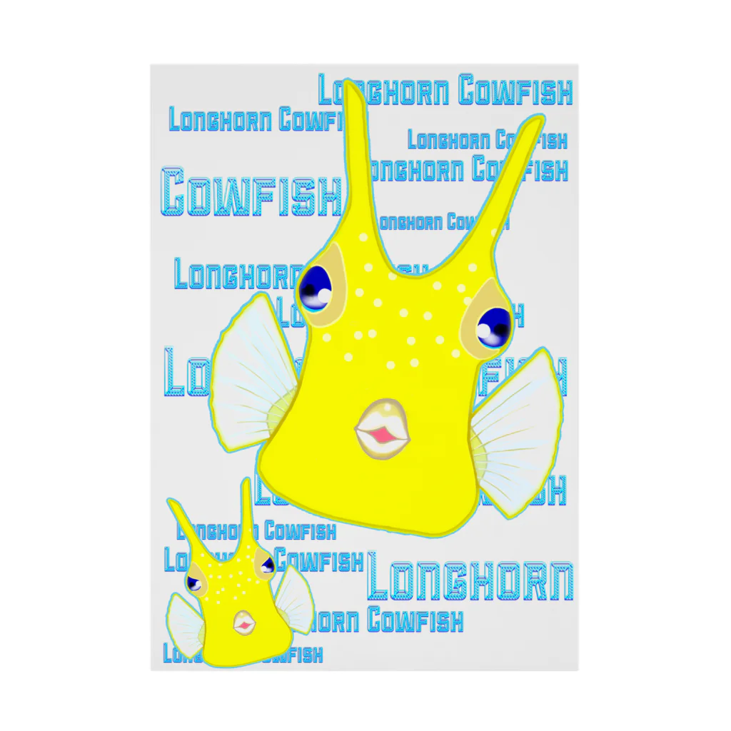 LalaHangeulのLonghorn Cowfish(コンゴウフグ) 吸着ポスター