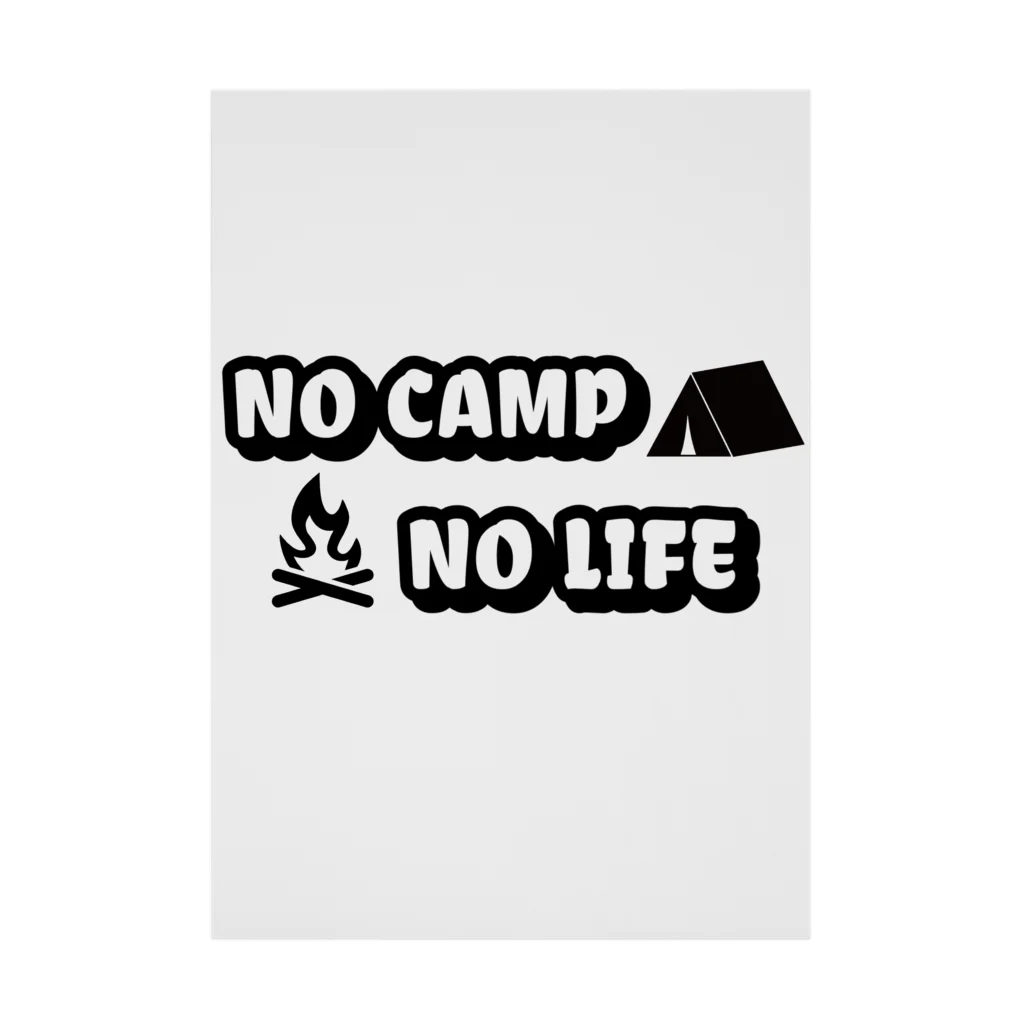 アウトドアデザインのNO CAMP NO LIFE 吸着ポスター