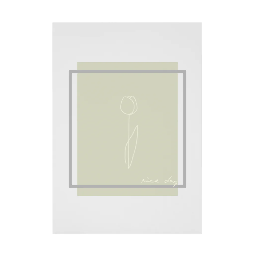 rilybiiのbabygray yellow mintgreen Stickable Poster