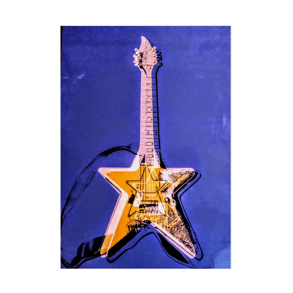 Rock★Star Guitar School 公式Goodsのアンディ・星ギター・ウォーホール Stickable Poster